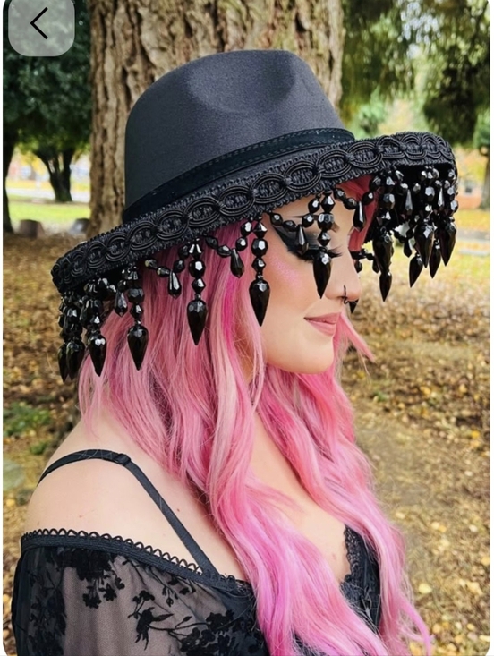 Killstar Accessories - Witchwood Bags Gothic Spiked Mourning Hat
